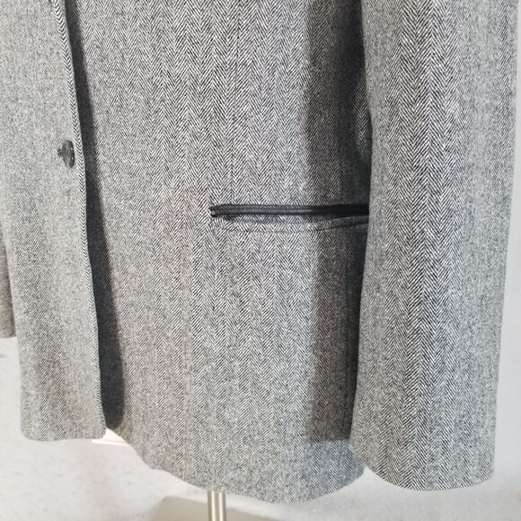 Pendleton Suit womens 18 Gray Herringbone Jacket Pants Luxury Wool vintage - Picture 8 of 16